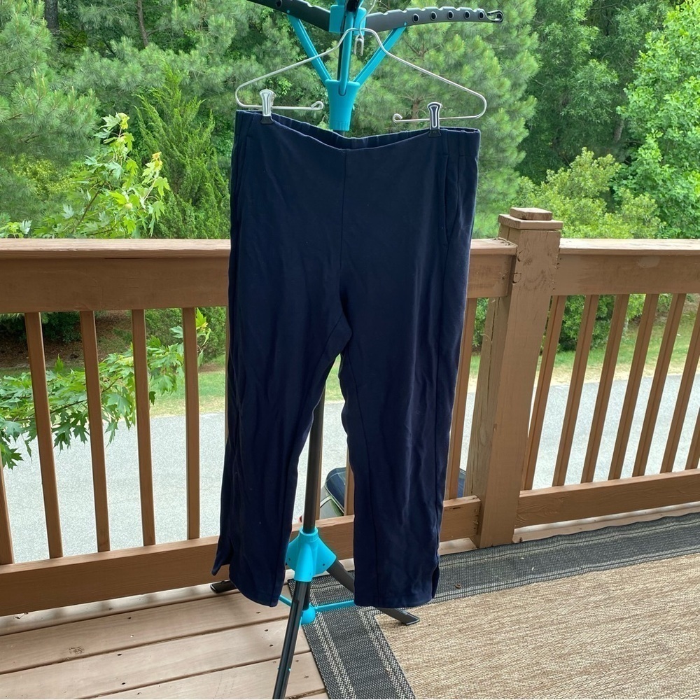 J. Jill size medium navy trouser leggings - Picture 1 of 7